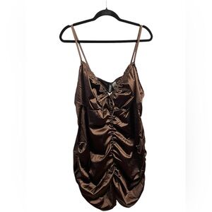 H&M DIVIDED Plus Size 3X Brown Strappy Dress NWT